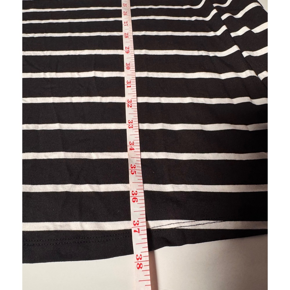 Time and Tru Womens XXL 20 Black White Striped Sleeveless Pocket Midi Dress - Picture 7 of 10